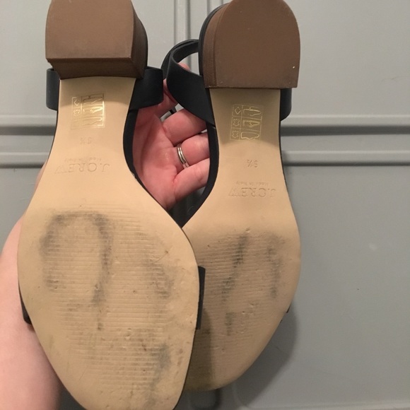 Navy JCrew leather sandals - Picture 3 of 5